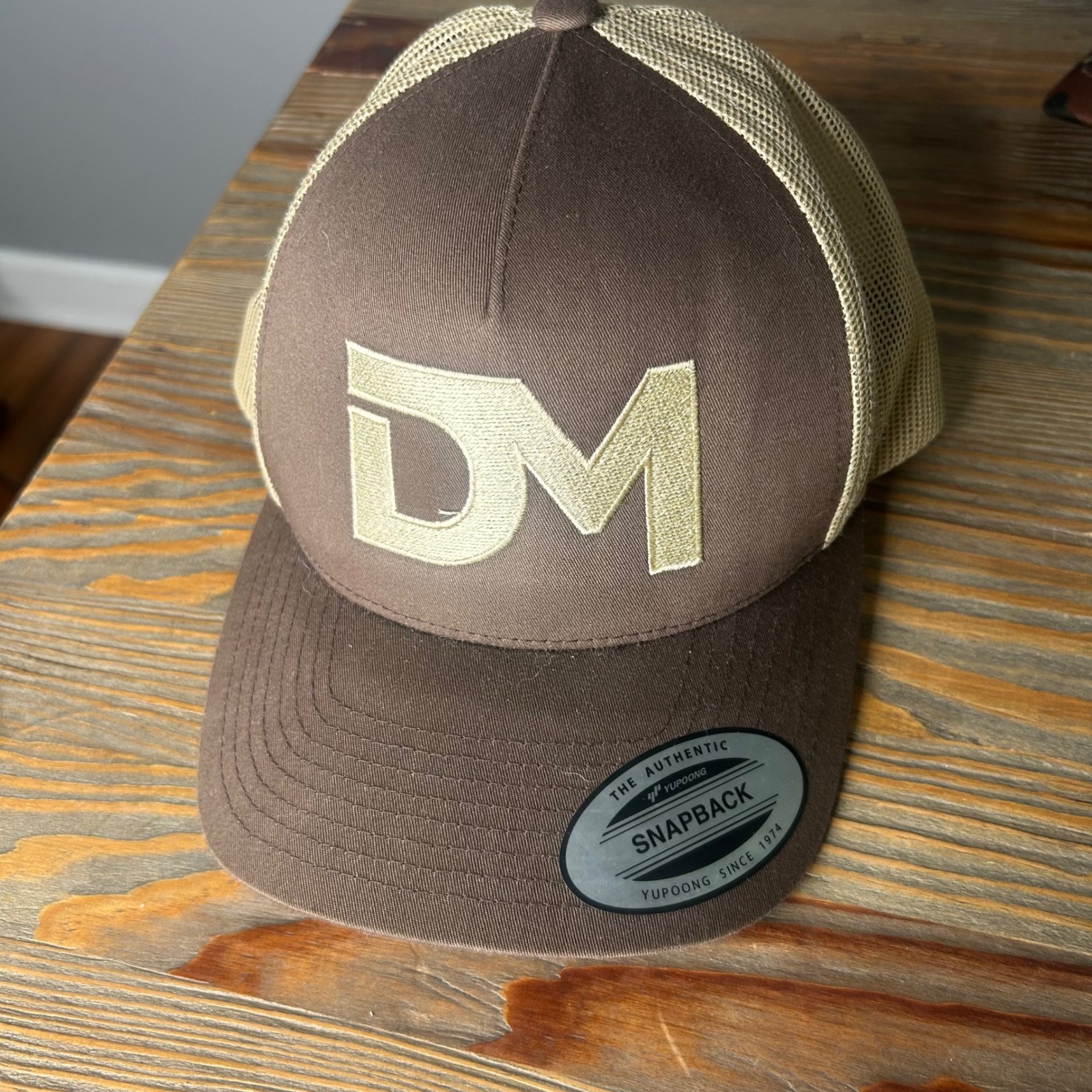 Yupoong Snapback Trucker Hat Dm Logo Patch Adjustable Baseball Cap